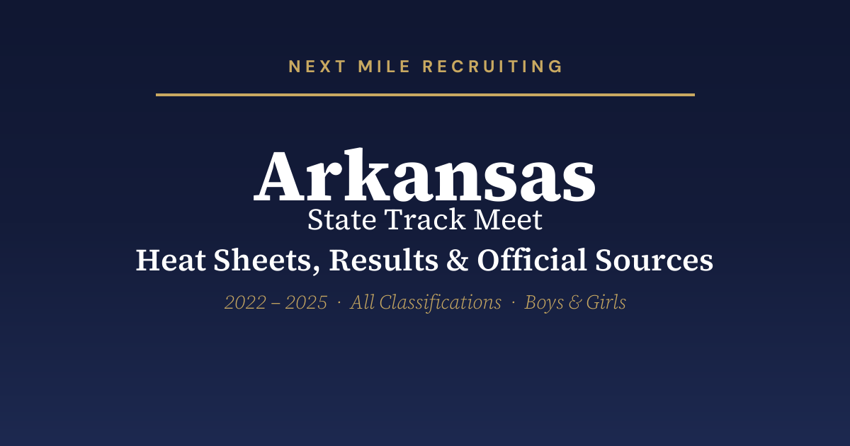 Arkansas State Track Heat Sheets & Results 2022–2025 | Next Mile Recruiting