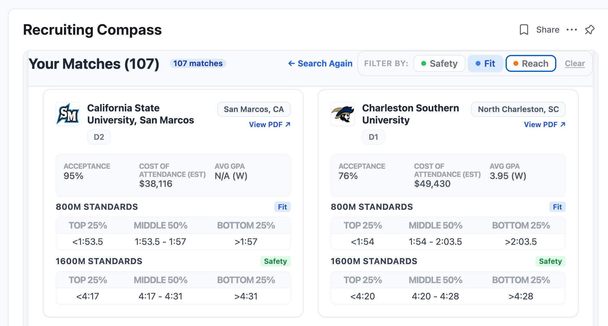 Compass video placeholder showing matched programs